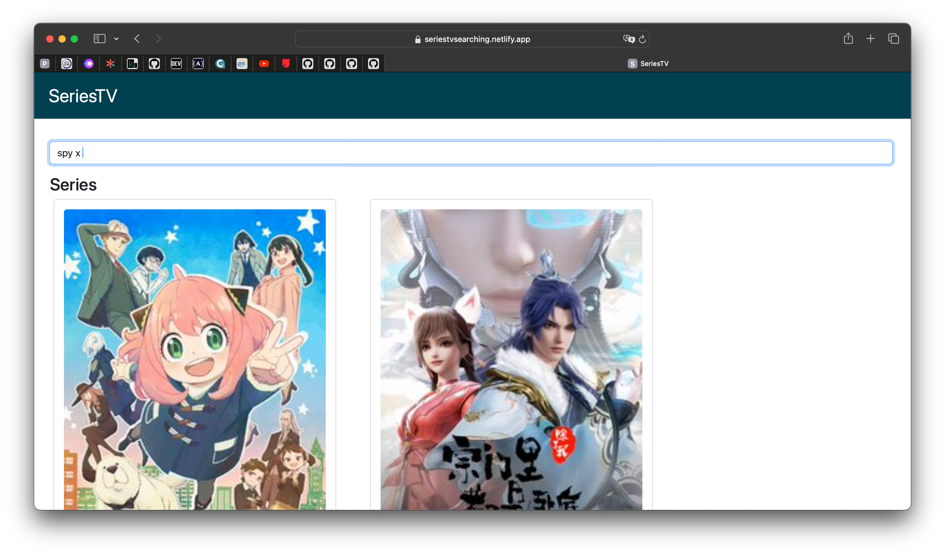 SeriesTv Website Homepage